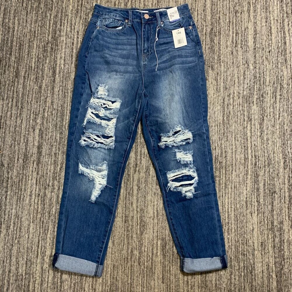 YMI Dream‎ Women’s Size 9/29 Distressed Cuffed Dream High Rise Skinny Jeans